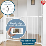 BabyDan Flexi Fit Metal Stair Gate - White (67-105.5 cm) 9