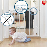 Babydan Premier Extra Wide Up To 182cm White 9