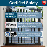 BabyDan Premier Pressure Indicator Gate, Black (112cm - 119.3cm) 6