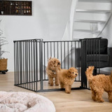 DogSpace Max Multi Expandable Dog Room Divider / Pet Pen, Black (90-350cm)  Pen Dogs