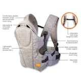 Dreambaby Oxford Ergonomic 3-In-1 Baby Carrier - Grey About