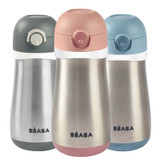 Beaba Kids stainless steel water bottle with carry handle 350 ml