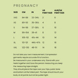 SRC Pregnancy Shorts - Mini Over the Bump Size Chart