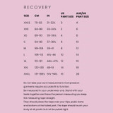 SRC C-Section Recovery Shorts Size Chart