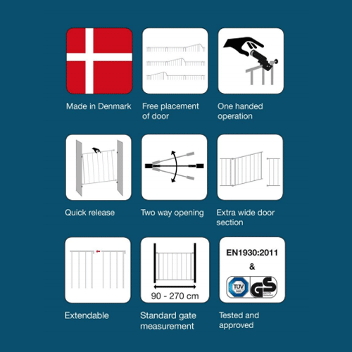 BabyDan Configure Flex XL Hearth Gate Black 90278cm