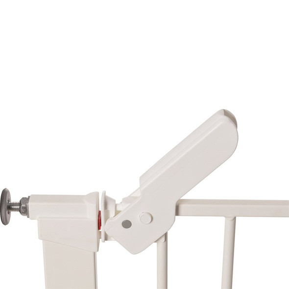 BabyDan Premier Pressure Indicator Gate, White (112cm - 119.3cm) latch open