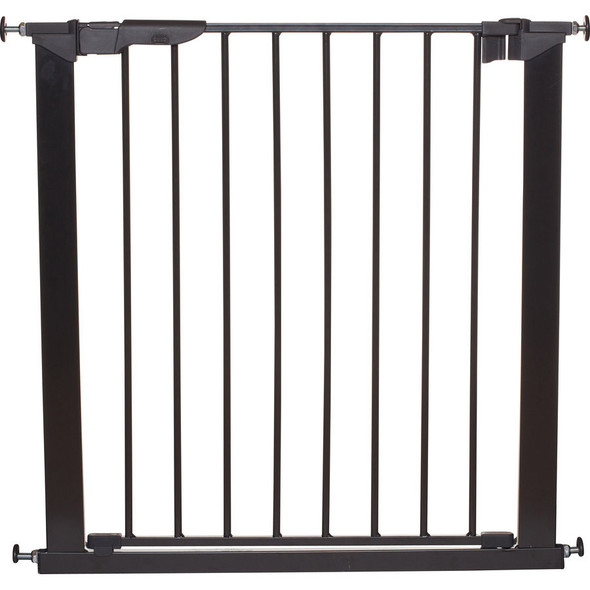 Puerta para perros ajustable a presión Dogspace Lassie, negra (73,5-79,6 cm)