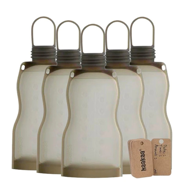 Haakaa bolsa de almacenamiento de leche de silicona 260 ml 5 unidades