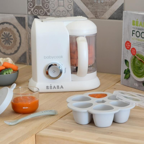 Frullatore A Vapore Per Alimenti Per Bambini Beaba Babycook Solo - Bianco/Argento Live 