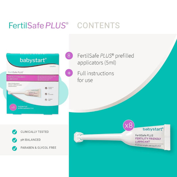 Babystart FertilSafe Plus Fruchtbarkeitsfreundliches Gleitmittel x8 5ml Ungefähr 