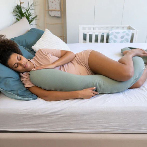 Doomoo Muslin Maternity Pillow - Jersey Green 2