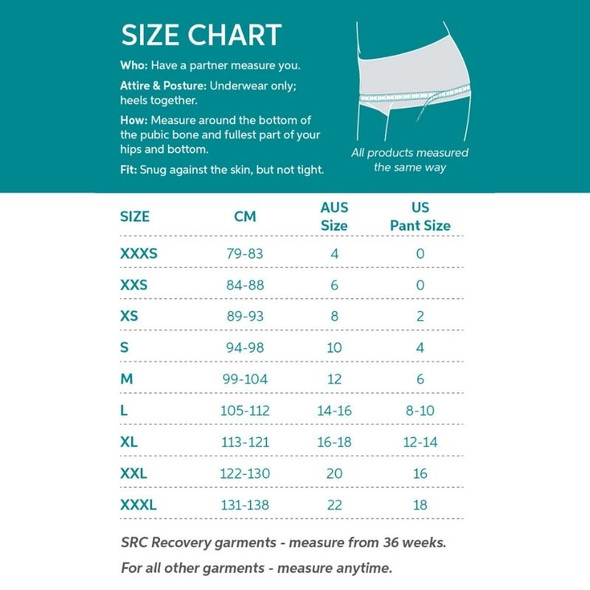 SRC Size Chart