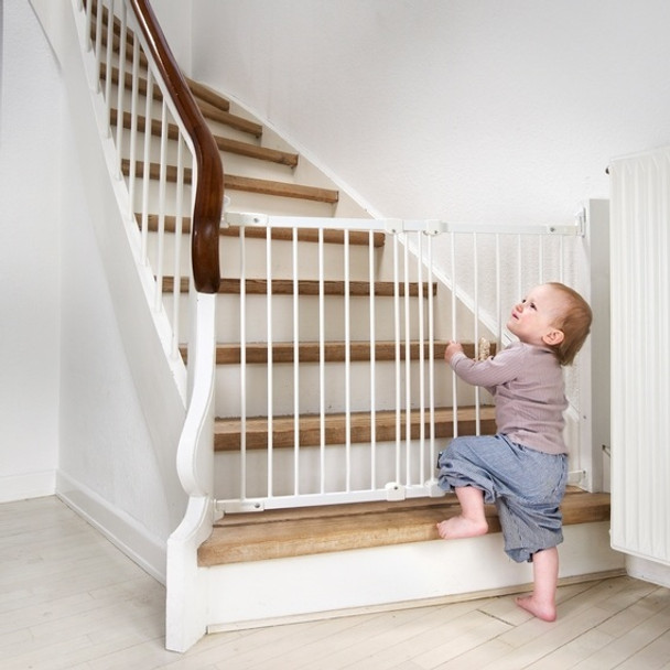 BabyDan Flexi Fit Metal Stair Gate - White (67-105.5 cm)
