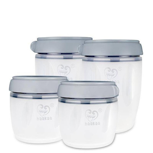 Haakaa Silicone Breast Milk Storage Set 160Ml X2 + 250Ml X2 4P