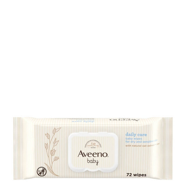 Aveeno Baby Wipes 72 Pack - Front