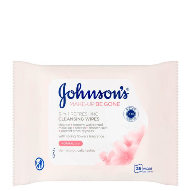Johnson's Refreshing Wipes For Normal Skin - 25 Pack