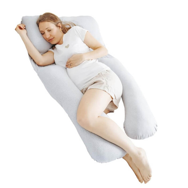 Babymoov B LOVE XXL Pillow Large Wraparound Pregnancy Breastfeeding Pillow - Mineral Grey