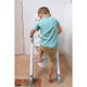 Dreambaby Ladder Step-Up Toilet Trainer (Grey/White) in use