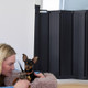 Puerta plegable automática Dogspace Marley - negro (55-92cm)