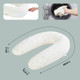 Babymoov 2-in-1 U shape and C shape maternity pillow - Off White Petals 1