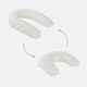 Babymoov 2-in-1 U shape and C shape maternity pillow - Off White Petals  2