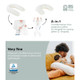 Babymoov 2-in-1 U shape and C shape maternity pillow - Off White Petals  3