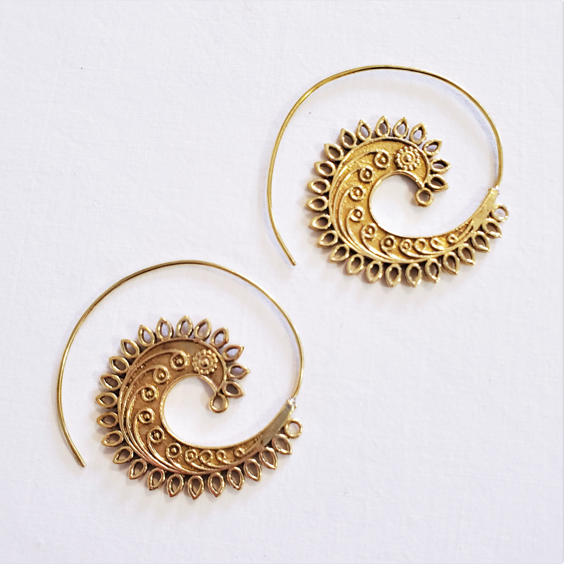 Brass Hoop Earring