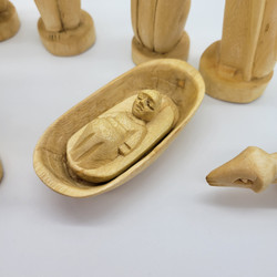 Fair Trade Carved Jacaranda Wood Nativity Set from Rwanda