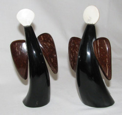 Fair Trade Horn, Bone, and Coconut Shell Angel Figurine from Nicaragua