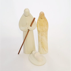 Fair Trade Carved Soapstone Holy Family Nativity Set from Kenya