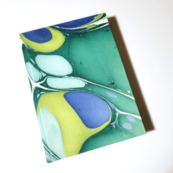 Fair trade hand made marbled unlined paper journal from India