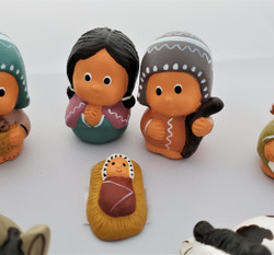 Fair Trade Handpainted Ceramic Nativity from Peru
