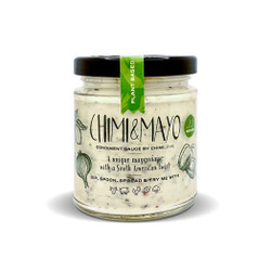 Fair trade South American chimichurri mayonnaise condiment sauce from United Kingdom