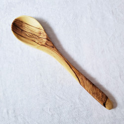 Fair trade carved olive wood kitchen spoon from the West Bank