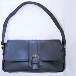 fair trade leather short strap purse from Nepal