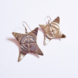 Fair Trade Stainless Steel Hand Embossed Dangle Earrings from the Dominican Republic