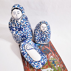 Hand crafted fair trade ceramic Holy Family nativity from Turkey