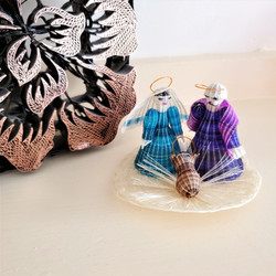 fair trade hand woven crin horsehair holy family nativity from Chile
