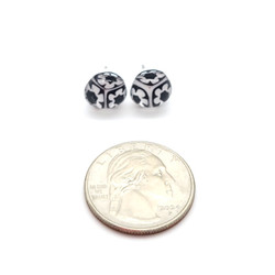 Fair trade millefiori glass stud earrings from Chile