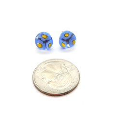 Fair trade millefiori glass post earrings from Chile