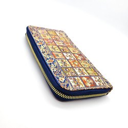 Fair trade turkish rug inspired zip close clutch wallet from Turkey