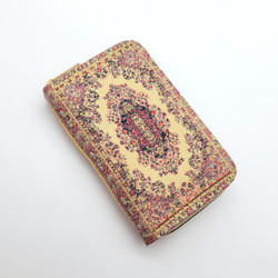 Fair trade turkish rug inspired zip close clutch wallet from Turkey