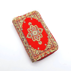 Fair trade turkish rug inspired zip close clutch wallet from Turkey