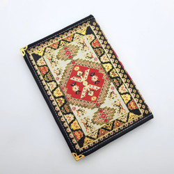 Fair trade Turkish rug inspired lined journal with fabric cover from Turkey