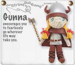 Gunna fair trade string doll keyring from Thailand
