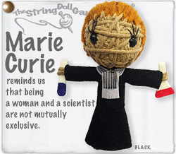 Marie Curie fair trade string doll keyring from Thailand