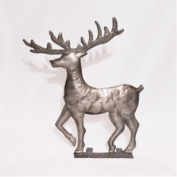 Fair trade recycled steel drum decorative deer sculpture from Haiti