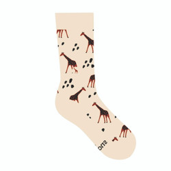 Fair trade Conscious Step organic vegan socks that protect giraffes made in India