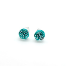 Fair trade millefiori glass stud earrings from Chile