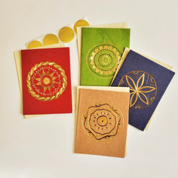 Fair trade hand made paper wheat straw art greeting card from Bangladesh